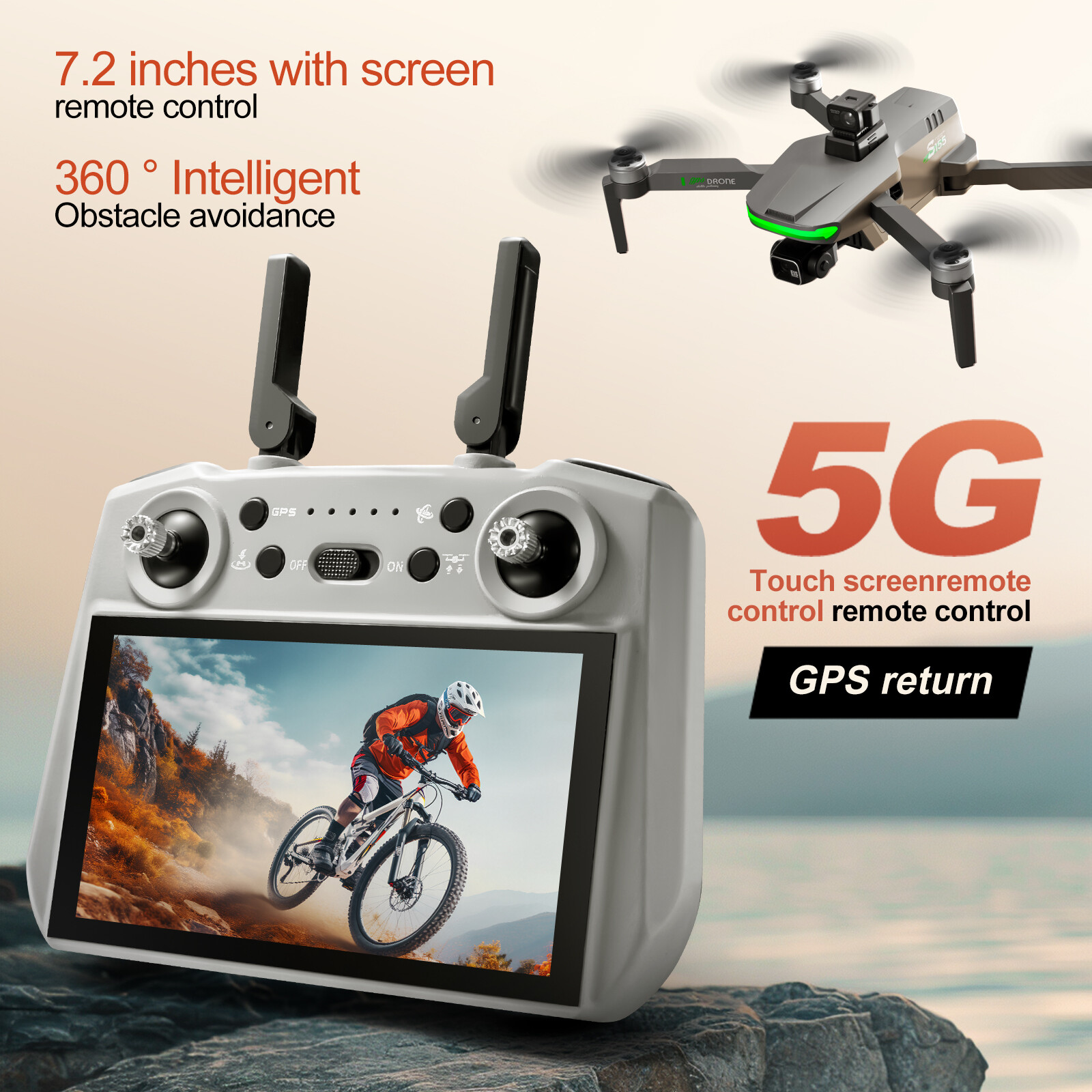 Dron S155 MAX con GPS, WIFI, A - Drone Gimbal 3 Axis reseña y precio